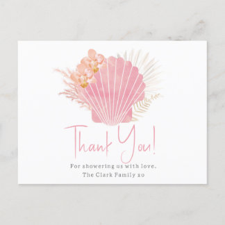 Postale Carte de remerciement pour Baby Shower fille