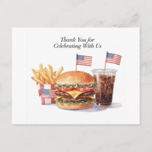 Postale Carte de remerciement pour barbecue de hot-dogs du