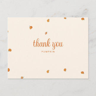 Postale Carte de remerciement pour citrouille