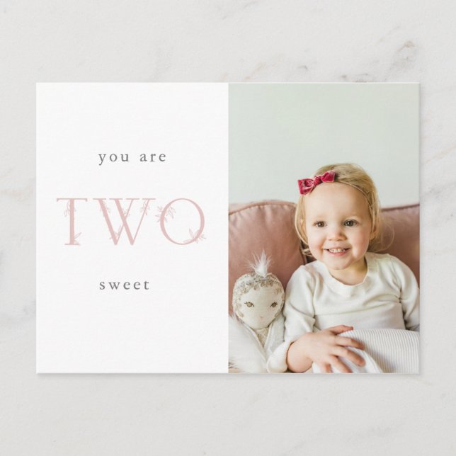 Postale Carte de remerciement pour le 2ème anniversaire (Devant)