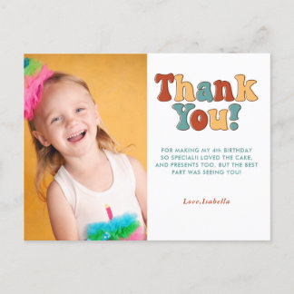 Postale Carte de remerciement pour une fête d'anniversaire