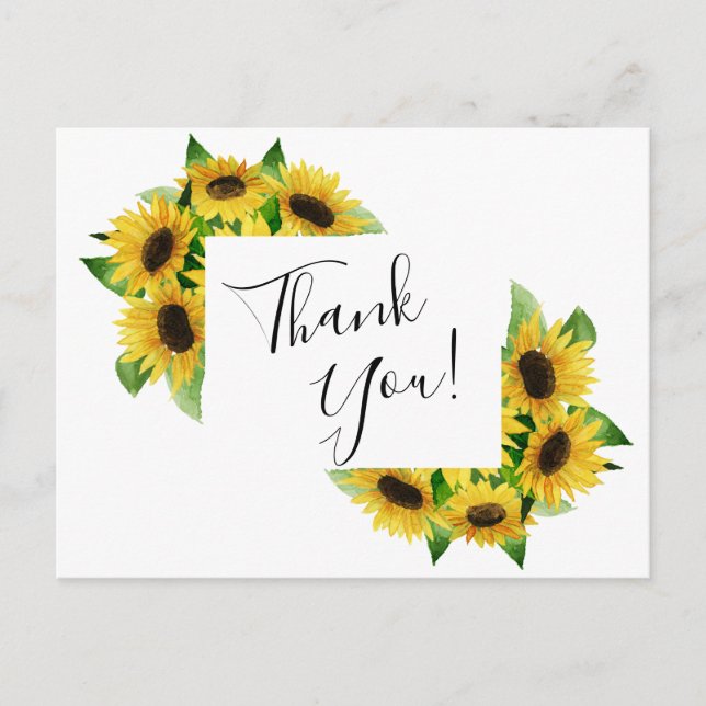 Postale carte de remerciements (Devant)