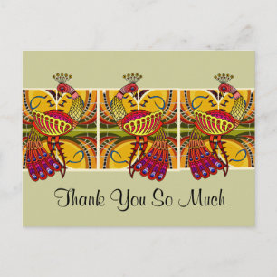 Postale Carte de remerciements à motif égyptien