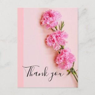 Postale Carte de remerciements arrière - plan de fleurs ca