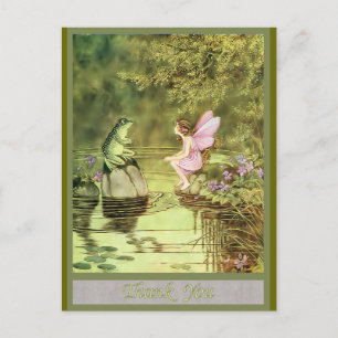 Postale Carte de remerciements avec Fairy et Frog