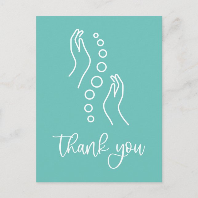 Postale Carte de remerciements chiropratique (Devant)