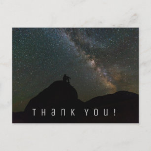 Postale Carte de remerciements. Ciel de nuit Voie Lactée.