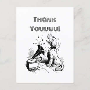 Postale Carte de remerciements de chien idiot, sur mesure 
