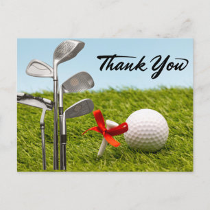 Postale Carte de remerciements de golf