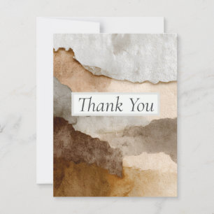 Postale Carte de remerciements de papier découpé en nuance