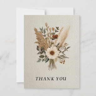Postale Carte de remerciements de papier texturé Fleur sau