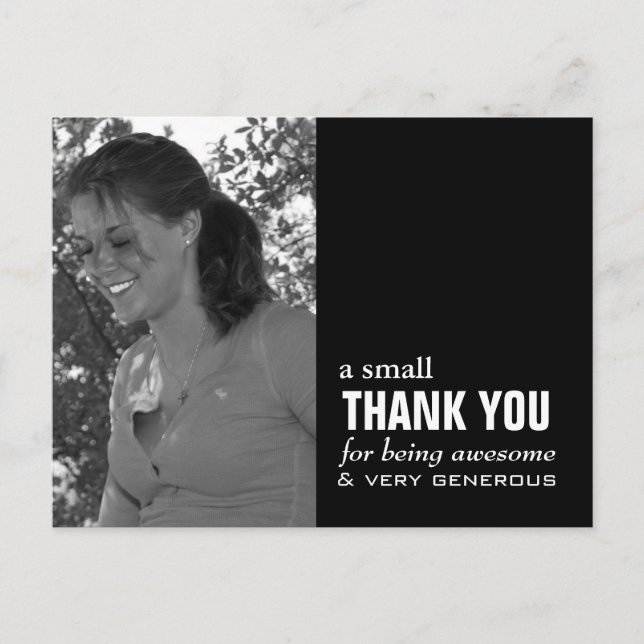 Postale Carte de remerciements d'obtention du diplôme - (Devant)