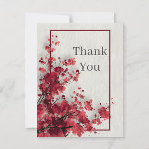 Postale Carte de remerciements en papier texturé aux coule