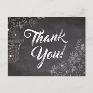 Postale Carte de remerciements floral de tableau de bord r