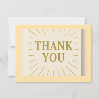 Postale Carte de remerciements Golden Rays - Salutations É