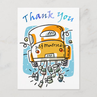 Postale Carte de remerciements marié (2C)