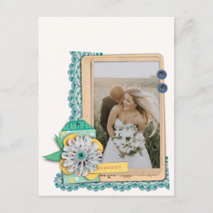 Postale Carte de remerciements photo de Mariage de scrapbo