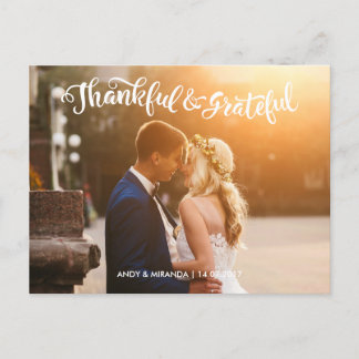 Postale Carte de remerciements Photocard Mariage mariage
