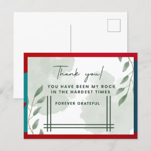 Postale Carte de remerciements pour famille et amis