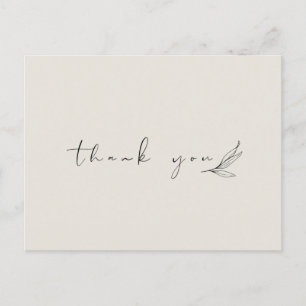 Postale Carte de remerciements simple et minimale