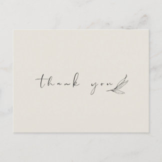 Postale Carte de remerciements simple et minimale