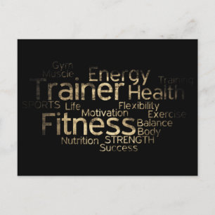 Postale Carte de remise en forme Grunge