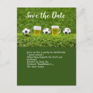 Postale Carte de rendez-vous de football avec carte de fêt