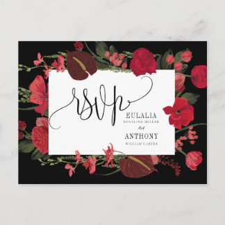 Postale Carte de réponse élégante et romantique pour maria