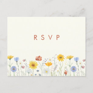 Postale Carte de réponse pour un mariage printanier avec d