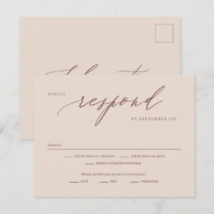 Postale Carte de réponse RSVP modifiable de couleur de scr