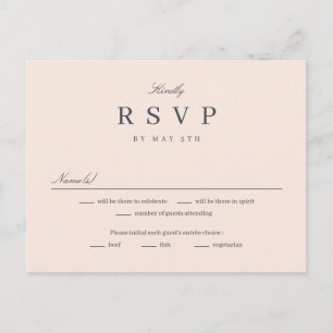 Postale Carte de réponse RSVP modifiable Simply United