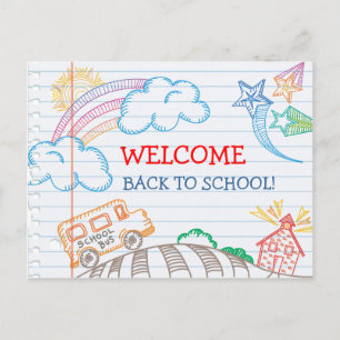 Postale Carte de retour à l'école