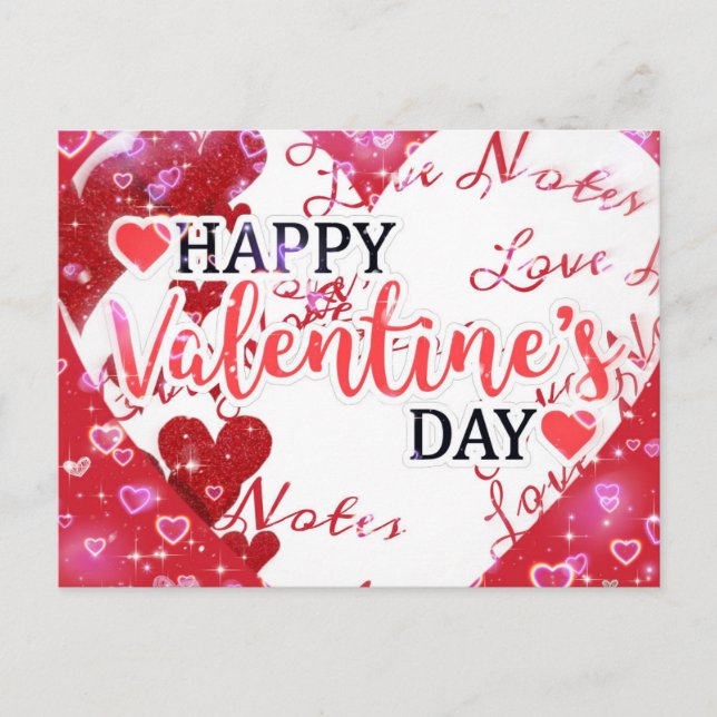 Postale Carte de Saint-Valentin Joyeuse (Devant)