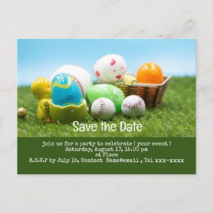 Postale Carte de sauvegarde de baseball pour la date de la