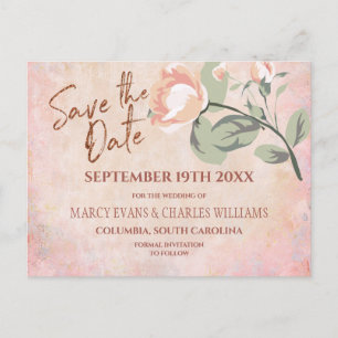 Postale Carte de sauvegarde de date en Glace de Miel Flora