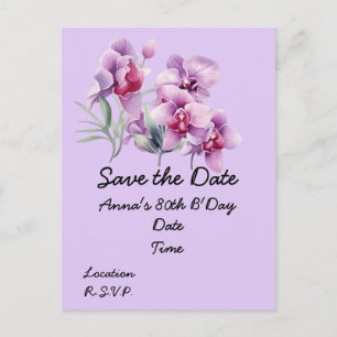 Postale Carte de sauvegarde du 80e anniversaire Fleur d'or