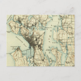 Postale Carte de Seattle vintage