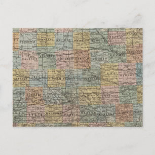 Postale Carte de section de l'Iowa