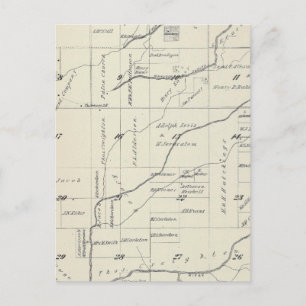 Postale Carte de section du comté de T21S R23E Tulare