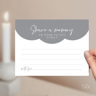 Postale Carte de souvenir de service funéraire, partager u
