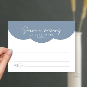 Postale Carte de souvenir de service funéraire, partagez u