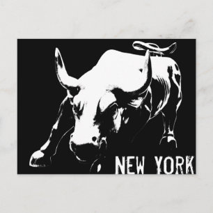 Postale Carte de souvenir New York Postcard Bull Statue NY