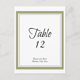 Postale Carte de table à bordure dorée