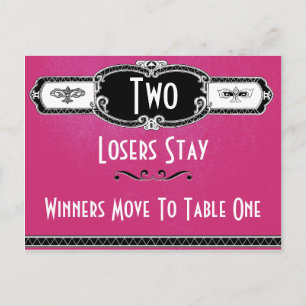 Postale Carte de table Bunco Art Déco vintage #2