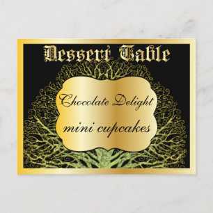 Postale Carte de table de buffet de desserts ou de bonbons