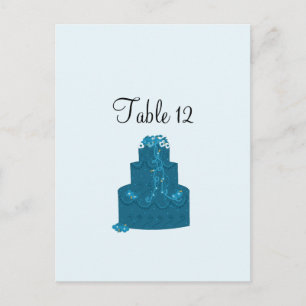 Postale Carte de table de mariage sarcelle