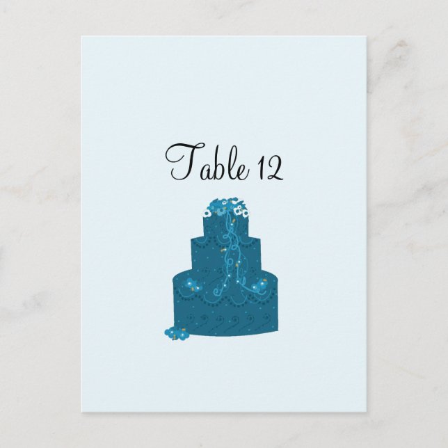 Postale Carte de table de mariage sarcelle (Devant)