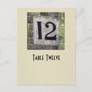 Postale Carte de table du numéro 12 de photo