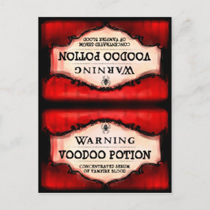 Postale Carte de tente pour aliments et boissons Halloween