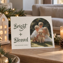 Carte de vacances de Noël | Photo de famille Brigh